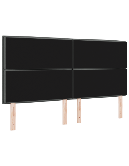 Testiera LED con testiera Grigio scuro 180 cm Poliestere