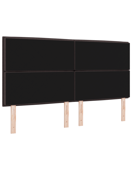 Testiera LED con testiera Marrone Scuro 180 cm Poliestere