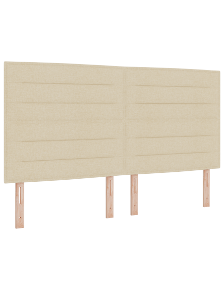 Testiera LED con luci a strisce a LED Crema 180 cm Poliestere