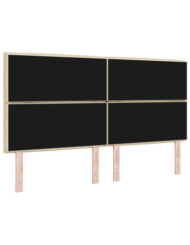 Testiera LED con luci a strisce a LED Crema 180 cm Poliestere