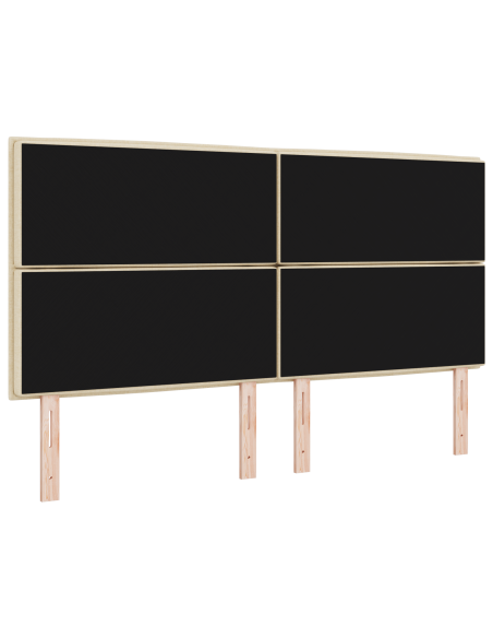 Testiera LED Design Linee Panna 90 cm Tessuto