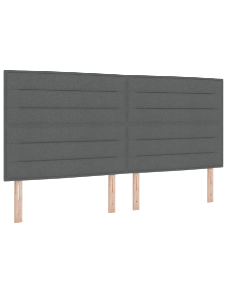 Testata LED Design Linee Grigio Scuro 100 cm Tessuto