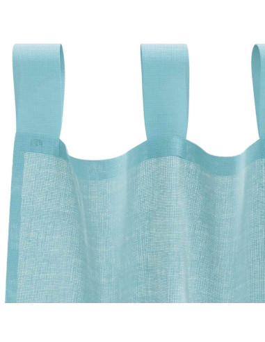 Tende in Voile con Tasche per Aste 2 pz Turchese