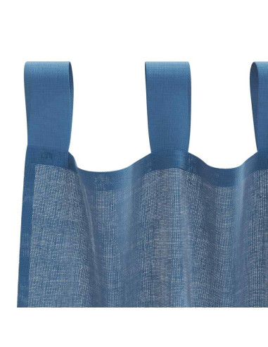 Tende in Voile con Tasche per Aste 2 pz Blu Reale