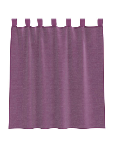 Tende in Voile con Tasche per Aste 2 pz Viola