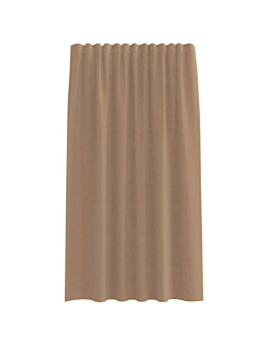 Tende in Voile con Tasche per Aste 2 pz Marrone Chiaro