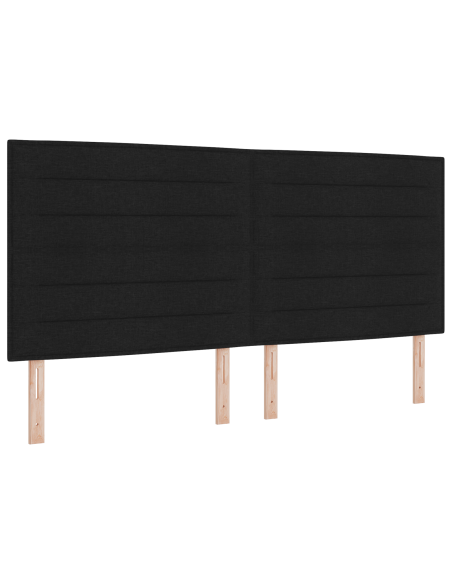 Testiera LED con luci a strisce a LED Nero 200 cm Poliestere