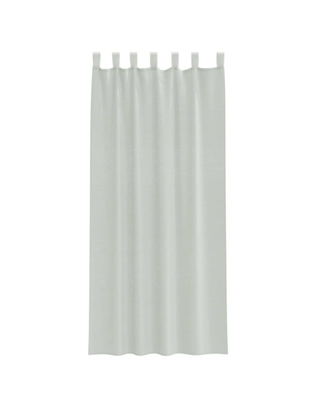 Tende in Voile con Tasche per Aste 2 pz Grigio Chiaro