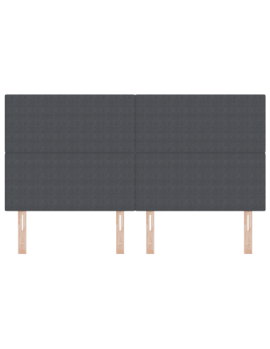 Testiera LED con testiera Grigio scuro 180 cm Poliestere