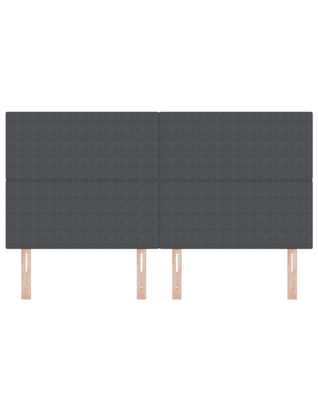 Testiera LED con testiera Grigio scuro 180 cm Poliestere