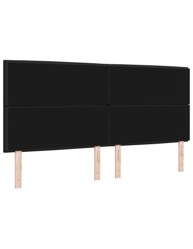 Testiera LED con luci a strisce a LED Nero 200 cm Poliestere