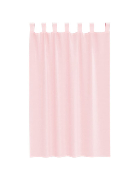 Tende in Voile con Tasche per Aste 2 pz Rosa Chiaro