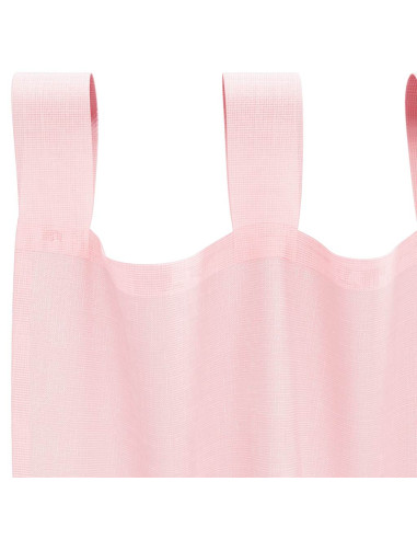 Tende in Voile con Tasche per Aste 2 pz Rosa Chiaro