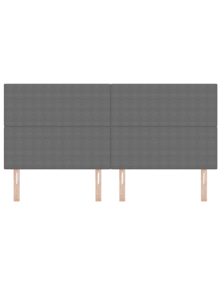 Testata LED Grigia 100 cm in Tessuto Corduroy di
