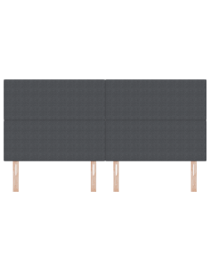 Testiera LED con testiera Grigio scuro 200 cm Poliestere