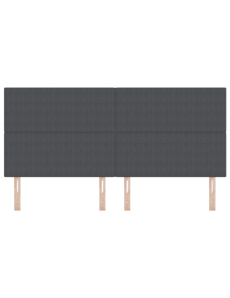 Testata LED  Grigia Scura 100 cm in Tessuto Corduroy
