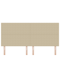 Testiera LED con testiera Grigio Verde 200 cm Poliestere