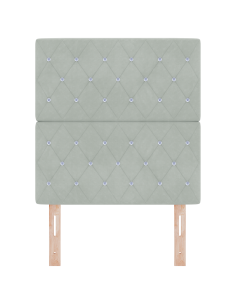 Testiera LED con testiera Grigio chiaro 80 cm Poliestere