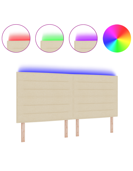 Testata LED Design Linee Panna 100 cm Tessuto