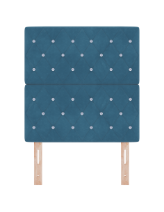 Testiera LED con testiera Blu Scuro 80 cm Poliestere