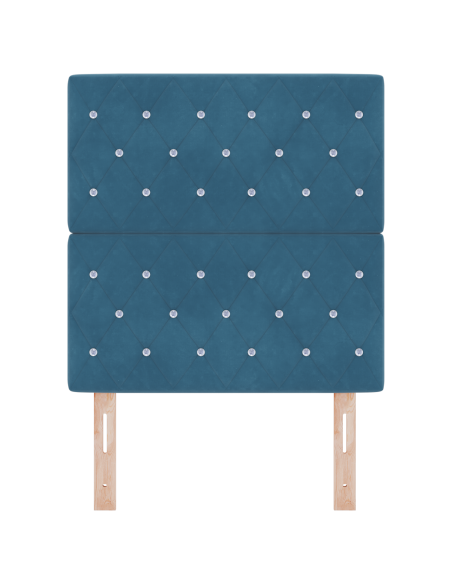 Testiera LED con testiera Blu Scuro 80 cm Poliestere