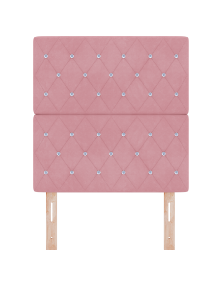 Testiera LED Rosa 80 cm Velluto
