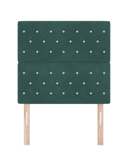 Testiera LED Verde Scuro 90 cm Velluto
