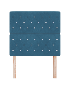 Testiera LED con testiera Blu Scuro 90 cm Poliestere