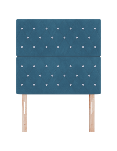 Testiera LED con testiera Blu Scuro 90 cm Poliestere