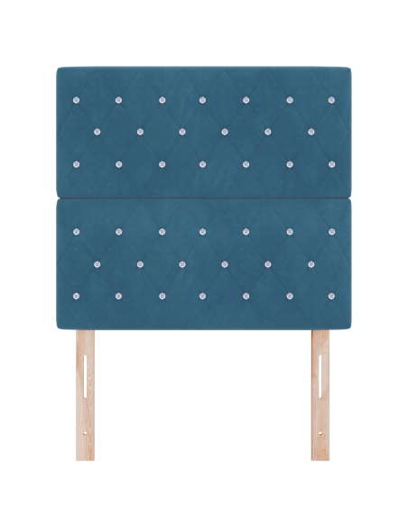 Testata LED Blu Scuro 90 cm Velluto
