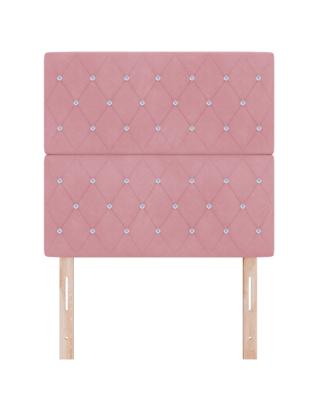 Testiera LED Rosa  90 cm Velluto