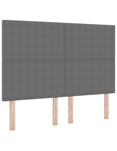 Testiera LED con testiera Grigio chiaro 144 cm Poliestere