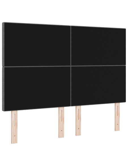 Testiera LED con testiera Grigio chiaro 144 cm Poliestere