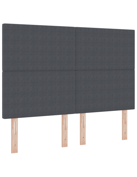 Testata letto LED  Grigio scuro 72 cm in tessuto corduroy