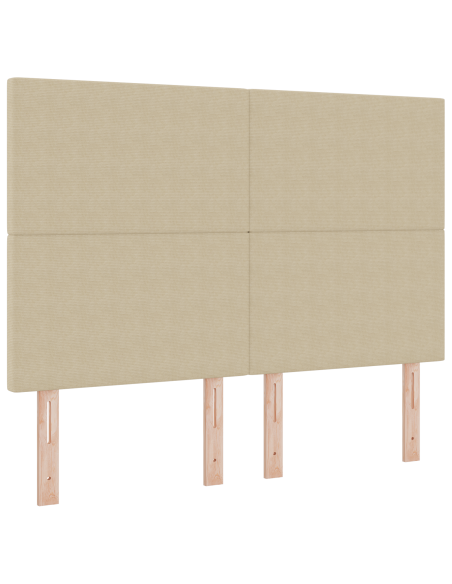 Testiera LED con testiera Grigio Verde 144 cm Poliestere