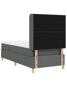 Letto a molle con materasso Grigio chiaro 140 x 200 cm Tessuto 2