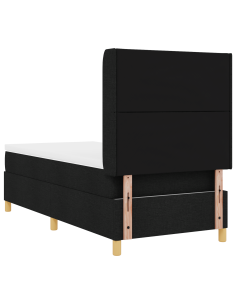 Letto a molle con materasso Nero 140 x 200 cm Tessuto 2