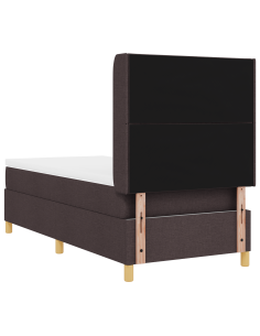 Letto a molle con materasso Marrone 140 x 200 cm Tessuto 2