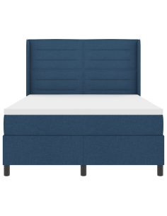 Letto a molle con materasso Blu 140 x 200 cm Tessuto