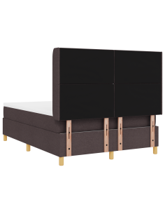 Letto a molle con materasso Marrone 160 x 200 cm Tessuto 2