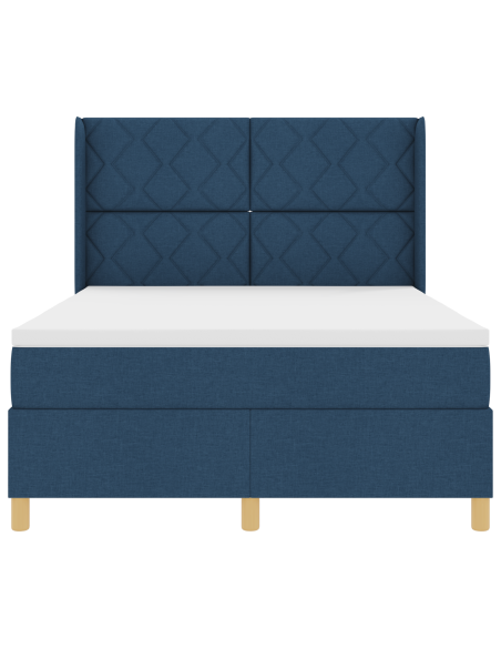 Letto a box spring  con materasso e LED blu 160x200 cm in tessuto