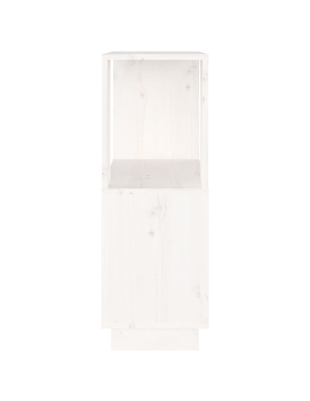 Libreria/Divisorio Bianco 51x25x70 cm in Legno Massello di Pino