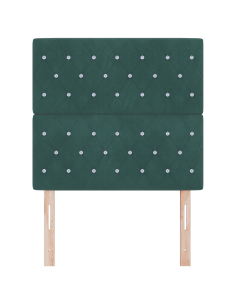 Testiera LED con testiera Verde Scuro 100 cm Poliestere