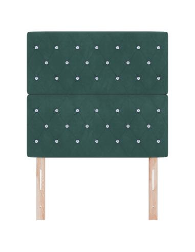 Testiera LED con testiera Verde Scuro 100 cm Poliestere