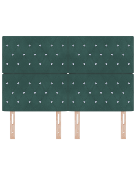 Testata LED Verde Scuro 72 cm Velluto