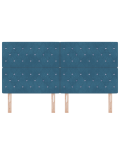 Testiera LED con testiera Blu Scuro 180 cm Poliestere