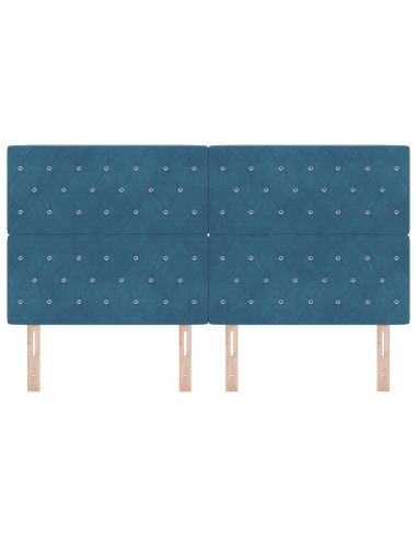 Testiera LED con testiera Blu Scuro 180 cm Poliestere