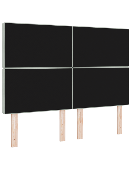 Testiera LED Grigia Chiara 80 cm Velluto