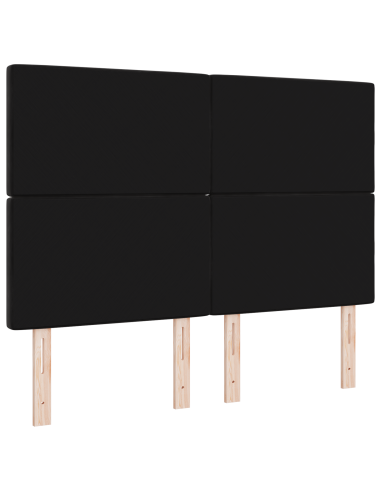 Testiera LED con luci a strisce a LED Nero 160 cm Poliestere
