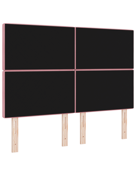 Testata a LED rosa 80 cm velluto